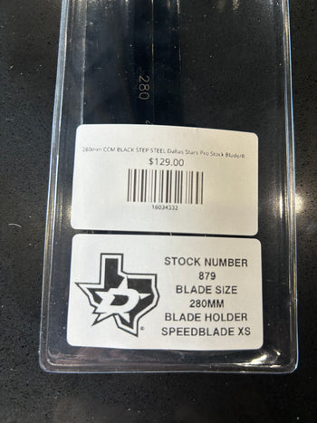 280mm CCM BLACK STEP STEEL Dallas Stars Pro Stock Blade/Runner (New)