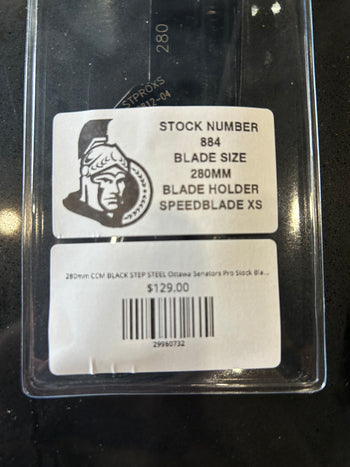 280mm CCM BLACK STEP STEEL Ottawa Senators Pro Stock Blade/Runner (New)