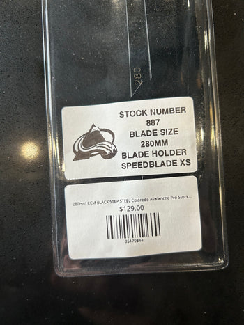 280mm CCM BLACK STEP STEEL Colorado Avalanche Pro Stock Blade/Runner (New)