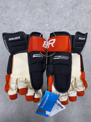 14” Bauer Pro Series Anaheim Ducks Johnston Gloves Pro Stock New