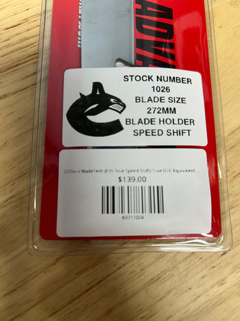 272mm BladeTech (Fits True Speed Shift) True DLC Equivalent  Vancouver Canucks Pro Stock