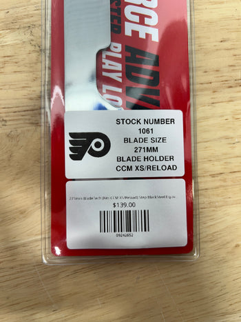 271mm BladeTech (Fits CCM XS/Reload) Step BlackSteel Equivalent Philadelphia Flyers Pro Stock