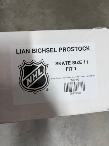 Bauer Supreme Mach Skate Size 11 Fit 1 (Used) LIAN BICHSEL Pro Stock