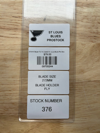 272mm Bauer FLY-X (Used) St. Louis Blues Pro Stock (Blade/Runner)