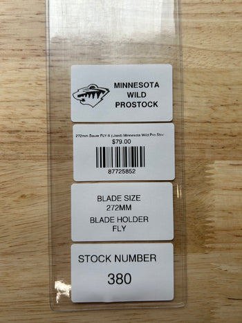 272mm Bauer FLY-X (Used) Minnesota Wild Pro Stock (Blade/Runner)