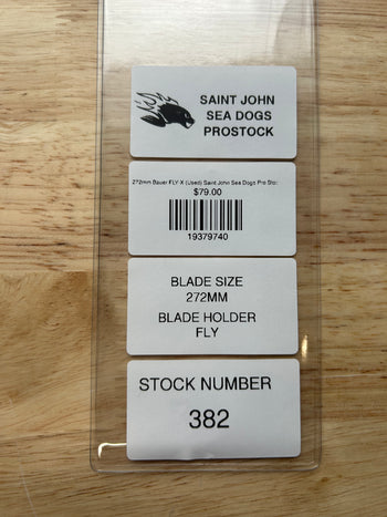 272mm Bauer FLY-X (Used) Saint John Sea Dogs Pro Stock (Blade/Runner)