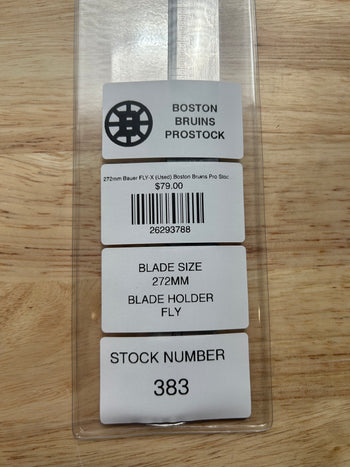 272mm Bauer FLY-X (Used) Boston Bruins Pro Stock (Blade/Runner)