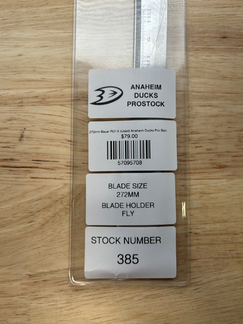 272mm Bauer FLY-X (Used) Anaheim Ducks Pro Stock (Blade/Runner)