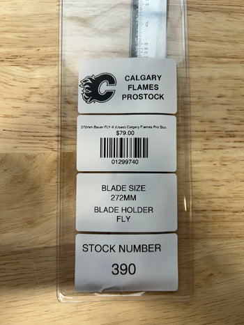272mm Bauer FLY-X (Used) Calgary Flames Pro Stock (Blade/Runner)
