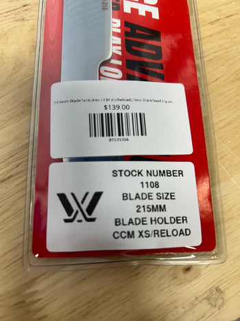 215mm BladeTech (Fits CCM XS/Reload) Step BlackSteel Equivalent PWHL Pro Stock