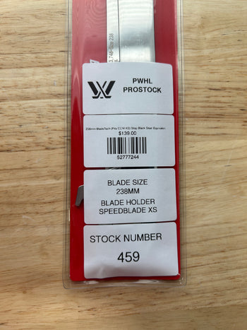 238mm BladeTech (Fits CCM XS) Step Black Steel Equivalent PWHL Pro Stock (New)