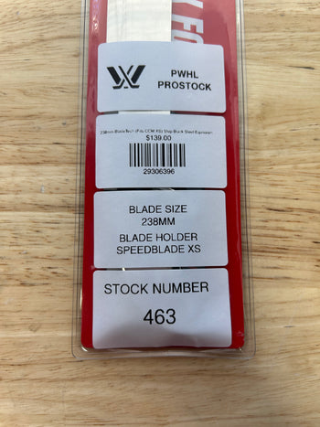 238mm BladeTech (Fits CCM XS) Step Black Steel Equivalent PWHL Pro Stock (New)