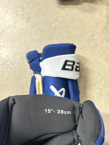 15” Bauer Vapor Hyperlite Tampa Bay Lightning Gloves Pro Stock New