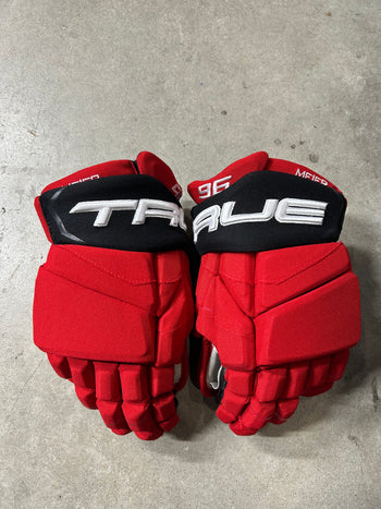 14” True Catalyst 9X Pro Stock Hockey Gloves New Jersey Devils (New)