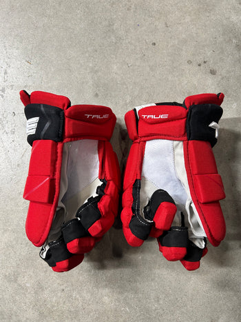 14” True Catalyst 9X Pro Stock Hockey Gloves New Jersey Devils (New)