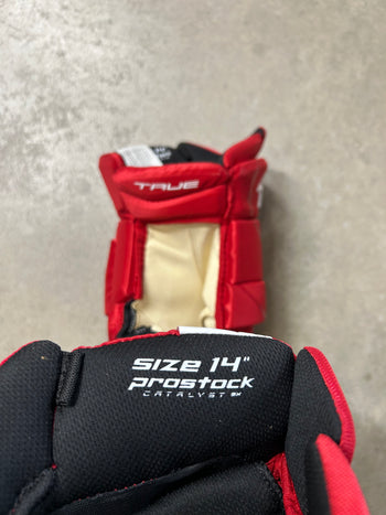 14” True Catalyst 9X Pro Stock Hockey Gloves Detroit Red Wings (New)