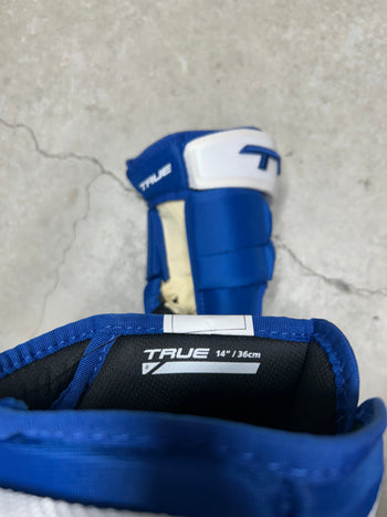14” True 4 Roll Pro Toronto Maple Leafs Pro Stock Hockey Gloves (New)