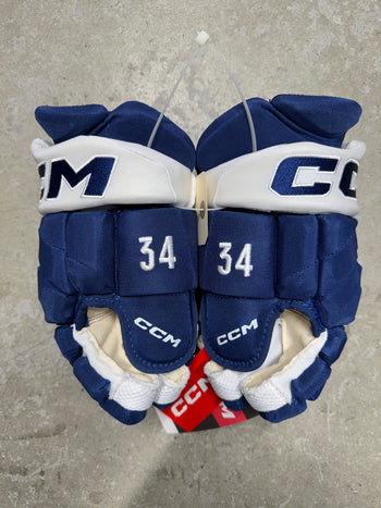 13” CCM Pro Toronto Maple Leafs Auston Matthews Pro Stock Gloves (New)