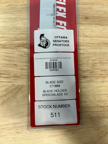 271mm BladeTech (Fits CCM XS) Step Black Steel Equivalent NHL Pro Stock (New)